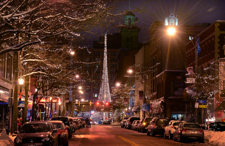 Christmas Lights in Rochester, New York by James Montanus
